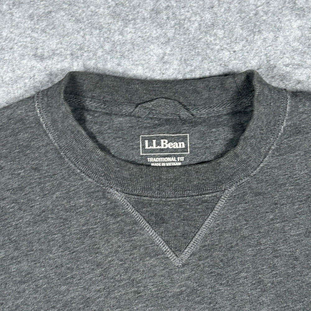 L.L. Bean Pullover‎ Sweater Men's Size Small Reg Grey Traditional Fit V Notch - Picture 8 of 11